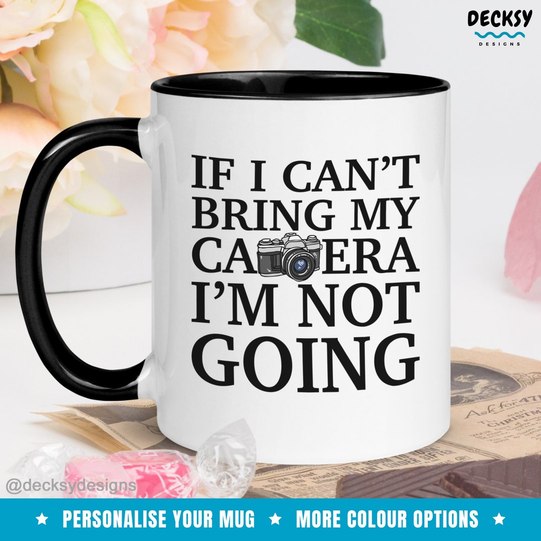 Camera Coffee Mug, Custom Photographer Gift, Videographer Gift, Funny