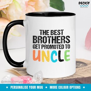 Taza de regalo para tío nuevo, regalo personalizado para el futuro tío, taza de café ascendido a tío, regalo personalizado de revelación de embarazo para hermano de hermana