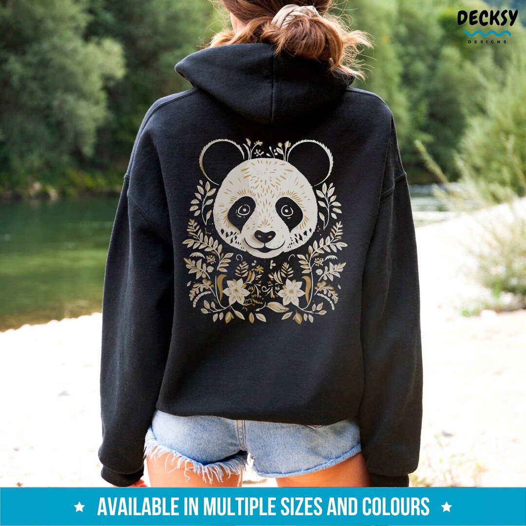 トップス my panda panda one point sweat shirt my panda online shop | panda one point hoodie・BLACK