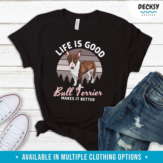 Bull Terrier Shirt, Dog Lover Gift, Dog Mom Sweatshirt, Dog Dad Hoodie, Dog Owner Gift, Dog Adoption Gift, Bull Terrier Gift, Retro Dog