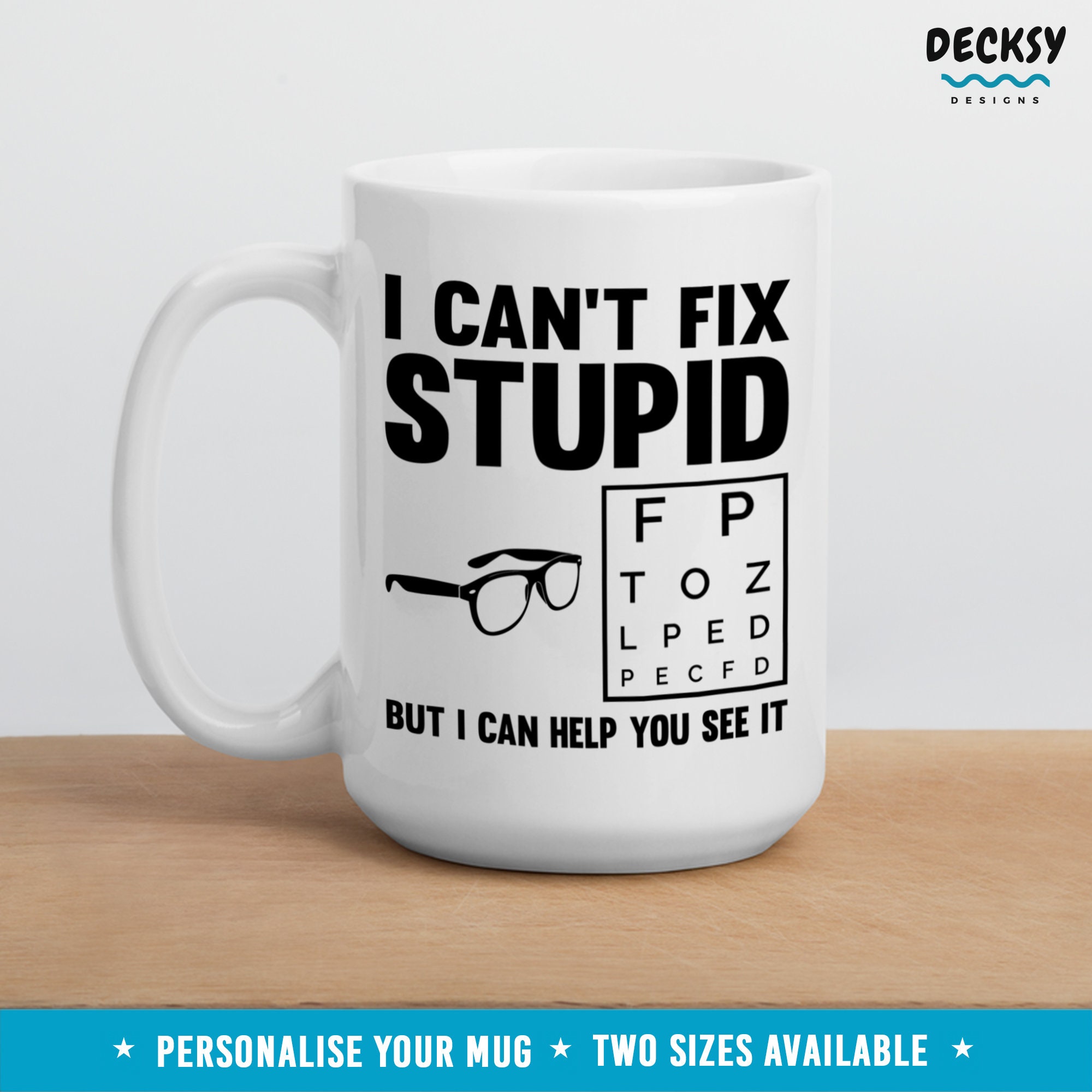 Personalized Optometrist Mug – Custom Name Eye Doctor Gift, Ceramic 11oz/15oz