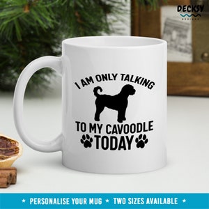 Taza Cavoodle, Regalo para el dueño del perro, Taza de café personalizada para mascotas, Papá Goldendoodle, Taza de mamá perro, Copa Cavapoo personalizada, Mamá Cockapoo de adopción de perro