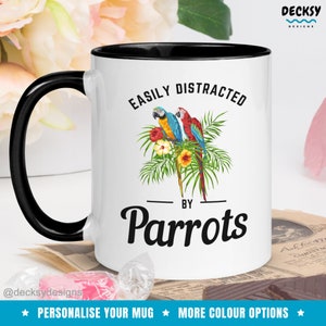 Parrot Lover Gift, Funny Parrot Mug, Custom Macaw Mug, Blue And Gold Macaw, Scarlet Macaw Mug, Macaw Mom Gift, Parrot Bird Lover Coffee Mug