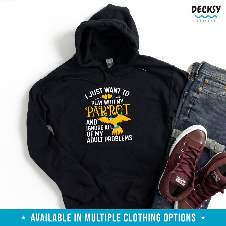 Parrot Lover Gift, Bird Nerd Shirts, Parrot Mom Sweatshirt, Funny Bird Feeder Tshirt, Macaw Dad Hoodie Men, Wildlife Tank Top, Ornithologist image 3
