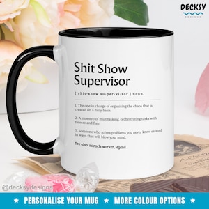Supervisor Mug, Gift For Supervisor, Custom Coworker Gift, Boss Thank You Gift, Personalized Gift, Team Leader Gift, Funny Team Manger Gift