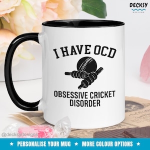 Cricket Mug, Gift For Cricketer, Personalised Gifts, Funny Birthday Gift, Cricket Lover Gifts, Cricket Player Mug, Custom Cricket Coffee Mug