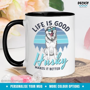 Husky Coffee Mug, Siberian Husky Mug, Husky Mom Mug, Custom Husky Owner Gift, Huskies Mug, Husky Dad Gift, Dog Lover Husky Christmas Gift
