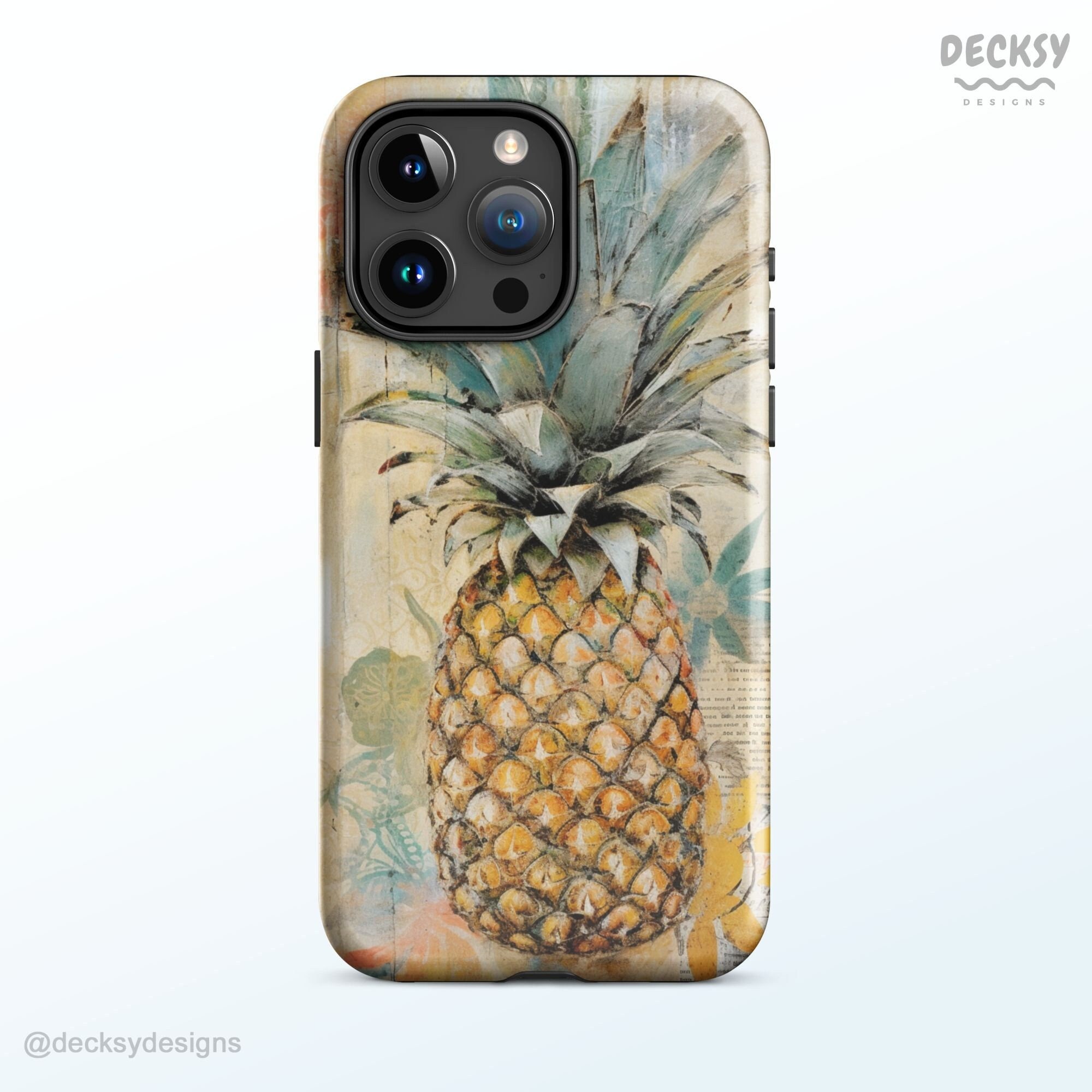 Pineapple Phone Case, Tough & Slim for iPhone 15 Pro Max, 14