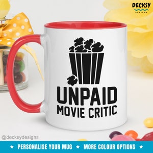 Movie Lover Mug, Custom Gift For Film Student, Movie Fan Gift Mug, Cinema Nerd Gift, Personalised Gifts For Cinephile, Funny Movie Buff Gift