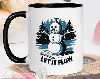 Funny Plumber Christmas Mug, Personalized Plumbing Gift