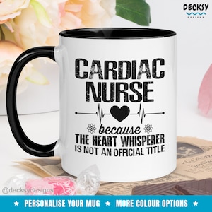 Cardiac Nurse Gift, Nurse Coffee Mug, Custom Nurse Mug, Personalized Student Nurse Gift, Cardiac Icu Nurse Mug, New Registered Nurse Gift