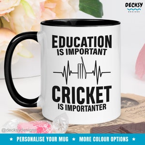Cricket Lover Gift, Gift For Student, Funny Cricket Mug, Cricket Coffee Mug, Custom Cricket Player Gift, Personalised Gifts For Cricketer