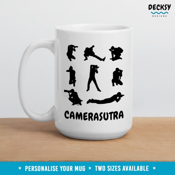 Regali fotografici divertenti, tazza per fotografo, tazza Sutra per fotocamera, regalo di ringraziamento per il fotografo, regalo a tema fotocamera, tazze da caffè personalizzate per uomo - Italia