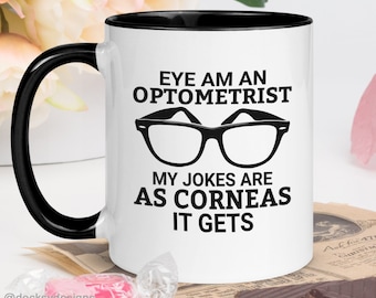 Regalo di optometria divertente, tazza optometrista personalizzata, regalo personalizzato per optometrista, specialista in cura degli occhi, regalo oculista, tazza per studenti di optometria