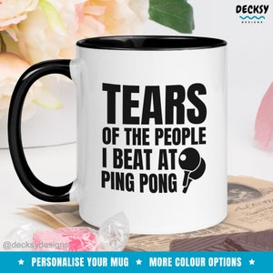 Table Tennis Mug, Ping Pong Mug, Table Tennis Gift, Ping Pong Gifts, Table Tennis Player, Personalised Gift For Coworker, Custom Mug Text