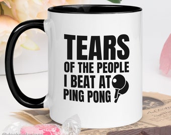 Table Tennis Mug, Ping Pong Mug, Table Tennis Gift, Ping Pong Gifts, Table Tennis Player, Personalised Gift For Coworker, Custom Mug Text