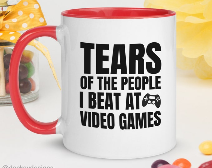 Video Game Mug, Gamer Coffee Mug, Personalised Boyfriend Birthday Gift, Funny Anniversary for Husband From Wife, Custom Video Gaming Gift