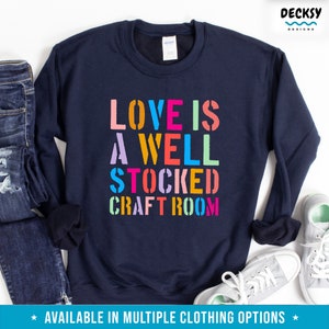 Artist Sweatshirt, Gifts For Crafters, Crafty Girl Shirt, Funny Crafting Shirt, Crafter Women Shirt, Small Business Mama, Craft Hoodies Men