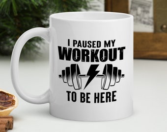 Workout Mug, Personalised Gym Lover Gift, Fitness Coffee Mug, Personal Trainer Cup, Gift For Trainer, Fitness Instructor, Athletic Training