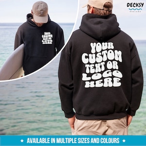 Custom Logo Sweatshirt, Your Business Logo or Brand Logo, Front and Back Logo Hoodie, Your Design Here, Team Logo Shirt, Company Logo Gifts