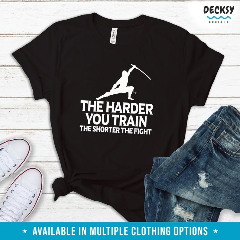 Inspirational Tshirt, Samurai Sword Gift for Student from Teacher, Gym Motivation Shirt, Fitness Sweatshirt, Motivational Workout Hoodie image 1