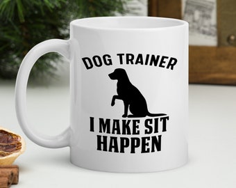 Taza de entrenador de perros, regalo para entrenador de perros, regalo de peluquero de perros, regalo divertido para paseador de perros, regalo de entrenador de perros personalizado, regalo de niñera de perros, taza personalizada