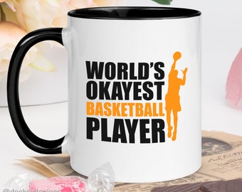 Funny Basketball Player Coffee Mug, Personalized Gift