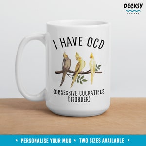 Nymphensittich Becher, lustiges Vogel Geschenk, personalisierte Nymphensittich Besitzer Becher, Vogel Mama Geschenk, Vogelbeobachter Geschenk, Mitarbeiter Vogelliebhaber Becher, Haustier Kaffeetasse