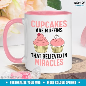 Motiverend cadeau voor beste vriend, grappige cupcake mok, aangepast cadeau voor vrouwen, gepersonaliseerde koffiemok voor haar, inspirerend cadeau voor zus
