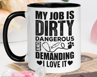 Taza de veterinario, regalo personalizado de tecnología veterinaria, regalo para enfermera veterinaria, taza de graduación de veterinario personalizada divertida, regalo de médico de animales, regalo de veterinario