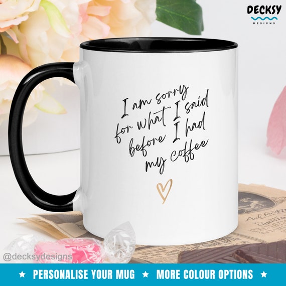 Morning Coffee Mug Personalised, Custom Funny Coffee Dad Gift, Wife Birthday Gift For Girlfriend, Work Coffee Mug, Sassy Coworker Coffee Cup