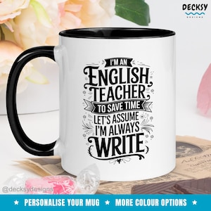 English Teacher Mug, Funny English Teacher Gift, Grammar Teacher Appreciation Language Teacher Mug,  Teacher Thank You Cup, New Teacher Gift
