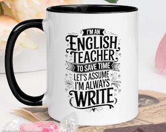 Kubek dla nauczyciela języka angielskiego, zabawny prezent dla nauczyciela języka angielskiego, kubek dla nauczyciela języka doceniającego gramatykę, kubek z podziękowaniami dla nauczyciela, prezent dla nowego nauczyciela