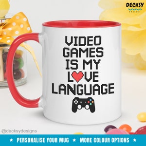 Taza de videojuego, regalo personalizado para jugador, regalo de juego para él, taza de té para taza de marido jugador, regalo para hermano, taza de jugador de PC, café Gameboy