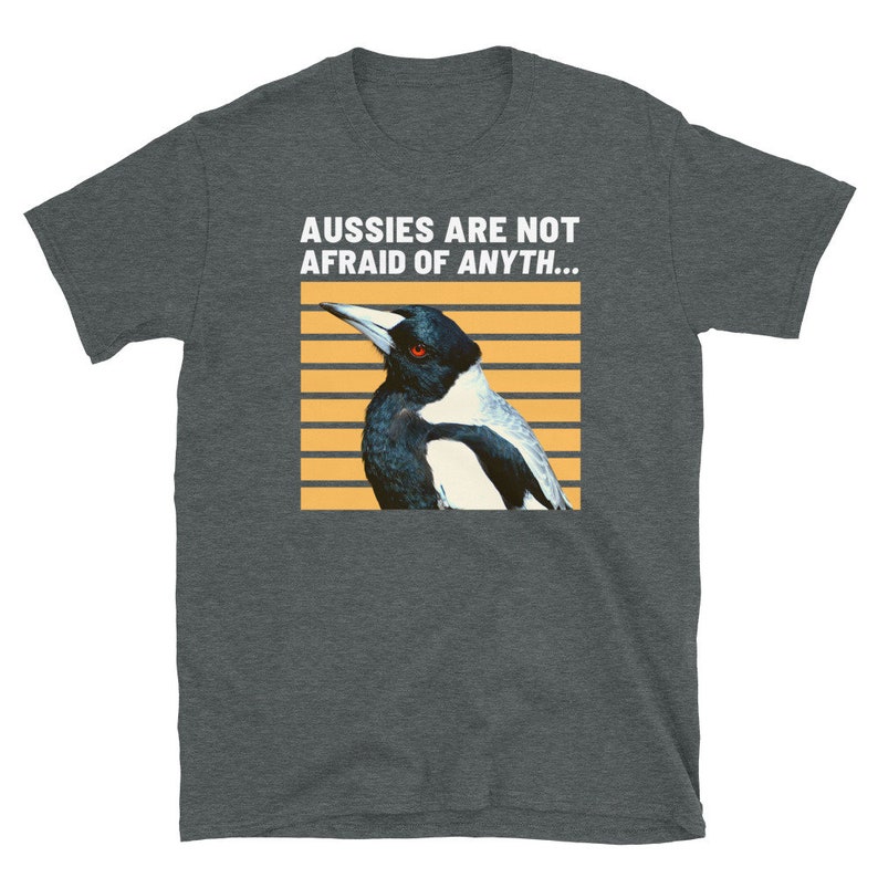 Angry Magpie Shirt, Funny Australia Tshirt, Outdoor Aussie Tee, Bird Watching Gift for Men, Funny Nature Tshirt Women, Plus Size Crewneck image 4