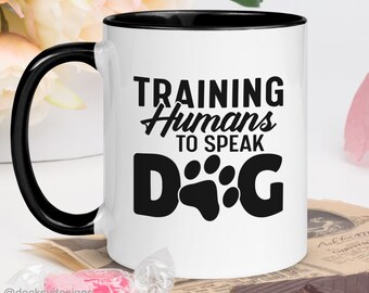 Taza de entrenamiento para perros, regalo personalizado para entrenador de perros, taza personalizada de entrenador de perros, obediencia del perro, regalo de agradecimiento para el cuidador de perros, taza de comportamiento del perro