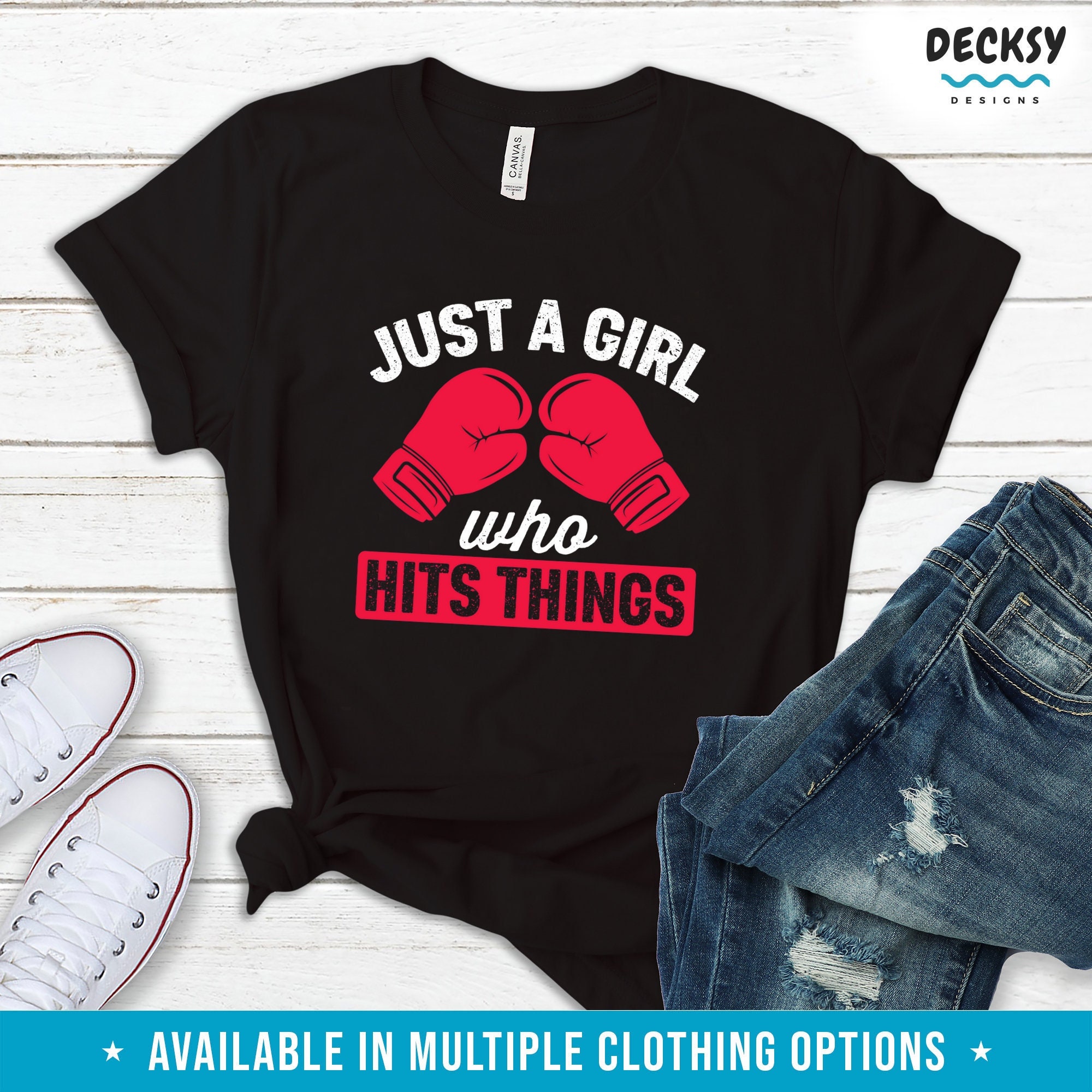 Girls Boxing T-shirt, Kickboxer Gift Women, Boxer Fighter
