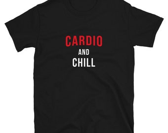 Lustiges Cardio und Chill Workout Shirt, Fitness Geschenk