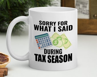 Skatteförberedare-mugg, rolig revisormugg, personlig revisorpresent, skattesäsongsmugg, personlig redovisningsmugg, CPA-present