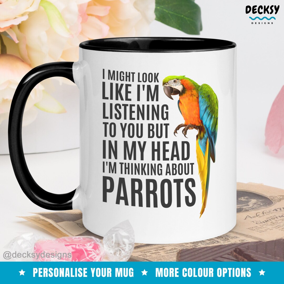 Parrot Coffee Mug, Parrot Owner Gifts, Custom Pet Parrot Mug, Bird ...