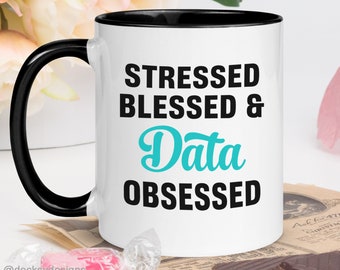 Data Scientist Mug, Gift for Data Analyst, Big Data Coffee Mug, Personalised Data Engineer Gift, Custom Data Science Cup, Spreadsheet Mug