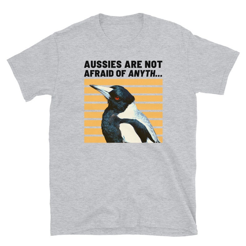 Angry Magpie Shirt, Funny Australia Tshirt, Outdoor Aussie Tee, Bird Watching Gift for Men, Funny Nature Tshirt Women, Plus Size Crewneck image 5