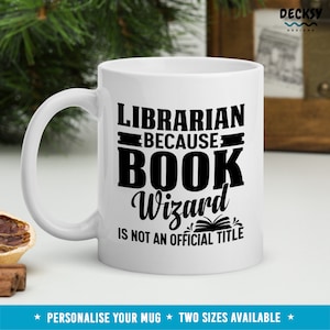School Librarian Mug Gift, Custom Library Coffee Mug, Assistant Teacher Gift, Book Lover Personalised Librarian Definition Cup, Tutor Mug