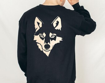 Wolf Back Print Hoodie: Unisex Forest Animal Sweatshirt - Etsy