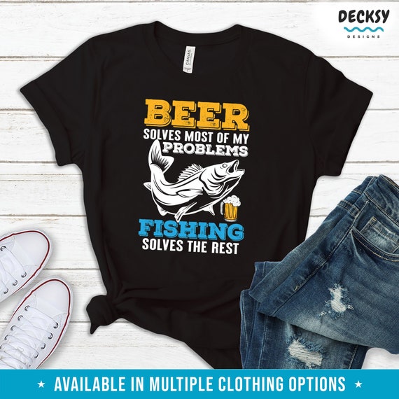 Buy Beer and Fishing T-shirt, Fishing Dad Gift From Daughter, Fishing Hoodie  for Men, Fisherman Sweatshirt XXL, 40th Birthday Tank Top Husband Online in  India 