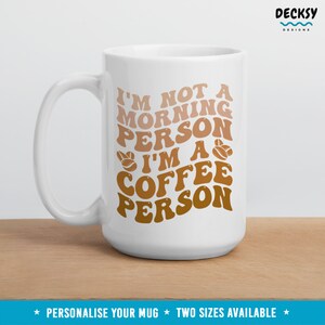 Taza de café de la mañana, regalo personalizado para la persona del café, taza de adicto al café, regalo de mamá de café, regalo de mejor amigo, taza de regalo de cumpleaños de Soul Sisters divertidas