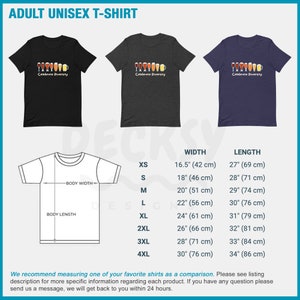 May include: Three adult unisex t-shirts in black, charcoal, and navy blue, each with a graphic of beer glasses and mugs, and the text "Celebrate Diversity." A size chart with measurements in cm is also included.