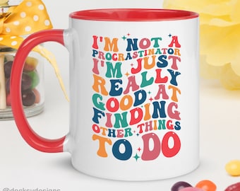 Taza de procrastinador, taza sarcástica divertida, regalo de procrastinación para él o ella, taza de procrastinación, regalo atrevido para compañero de trabajo, regalo de amigo perezoso