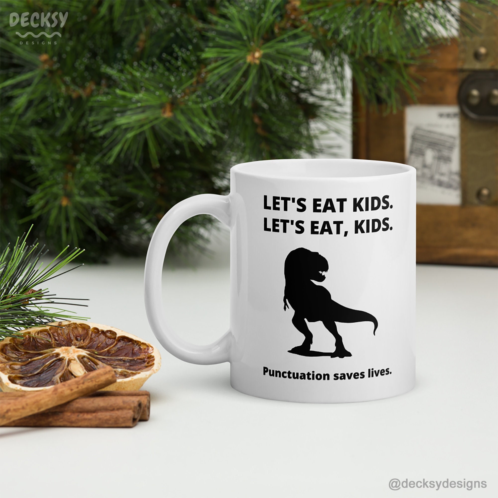 Teacher Mug Funny, English Teacher Gift, Funny Coffee Mug, Grammar Coffee Mug, Custom Gift For Teacher, High School Teacher, T-Rex Mug