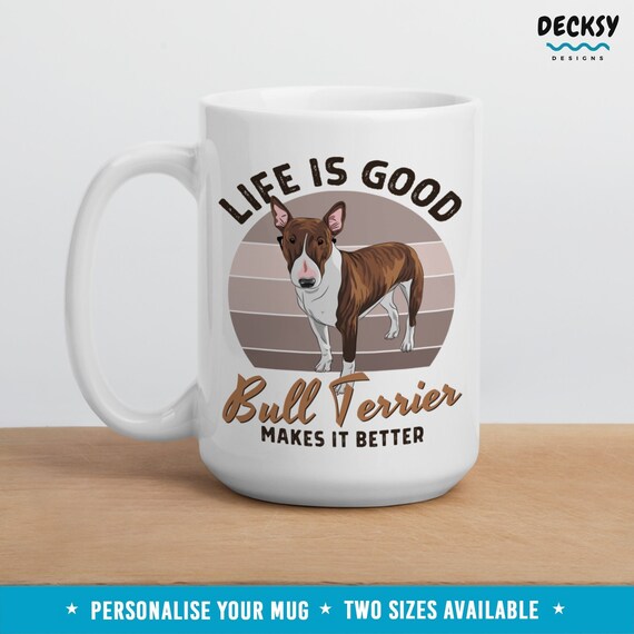 Bull Terrier Mug, Custom Bull Terrier Gift, Dog Mum Mug, Dog Dad Birthday, Dog Walker Christmas Gift, Dog Lover Neighbor Gift Dog Coffee Cup